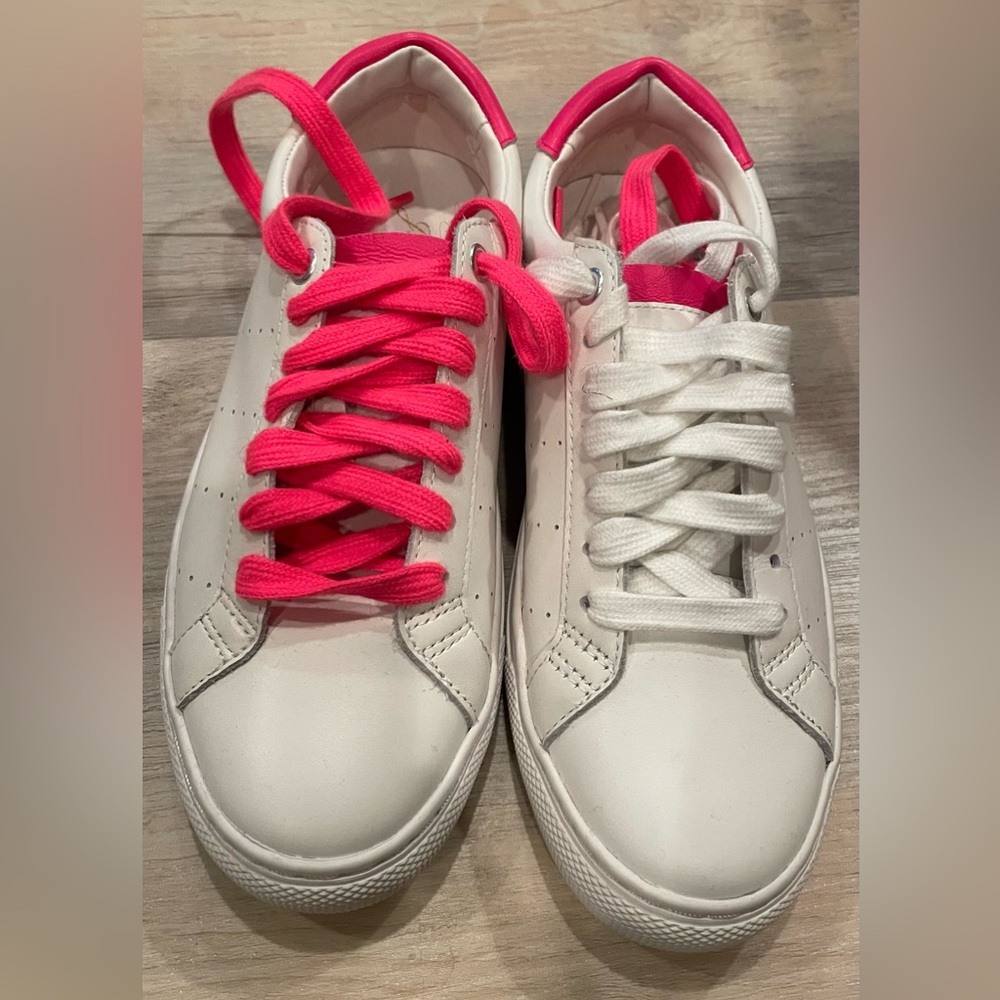J Crew sneakers.  Size 6 Never worn, no tags.  Includes pink and white laces.